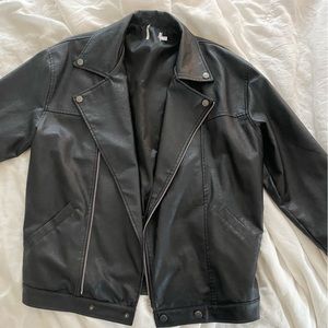 NEXT IN LINE FAUX LEATHER BIKER JACKET